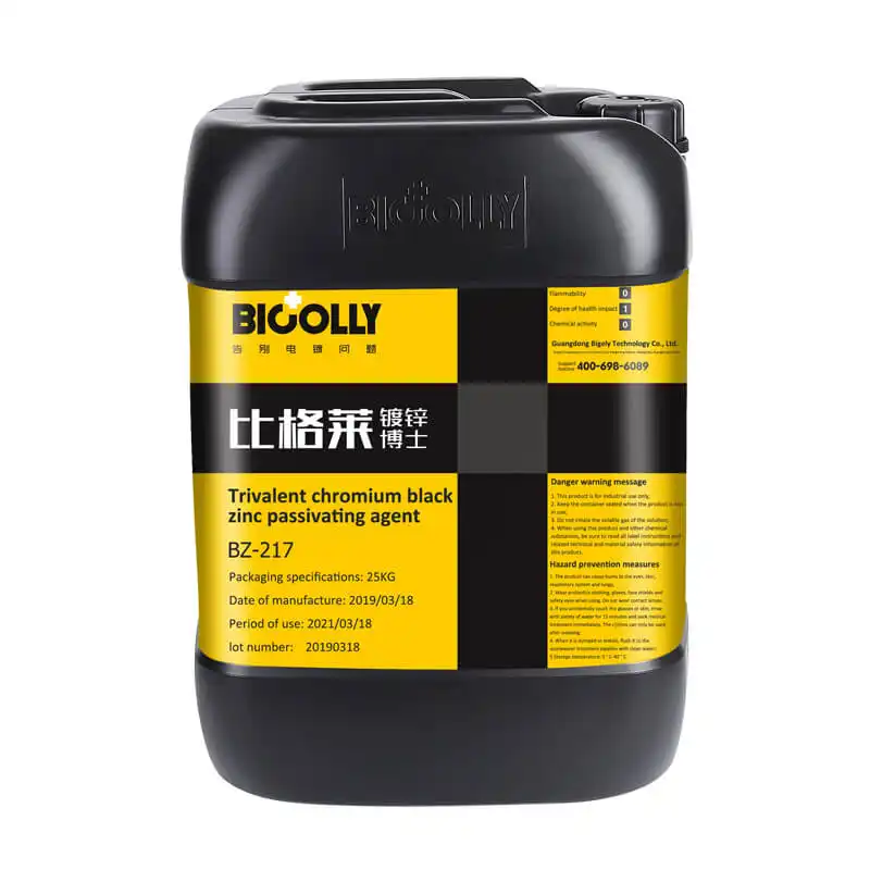 Black zinc passivation solution
