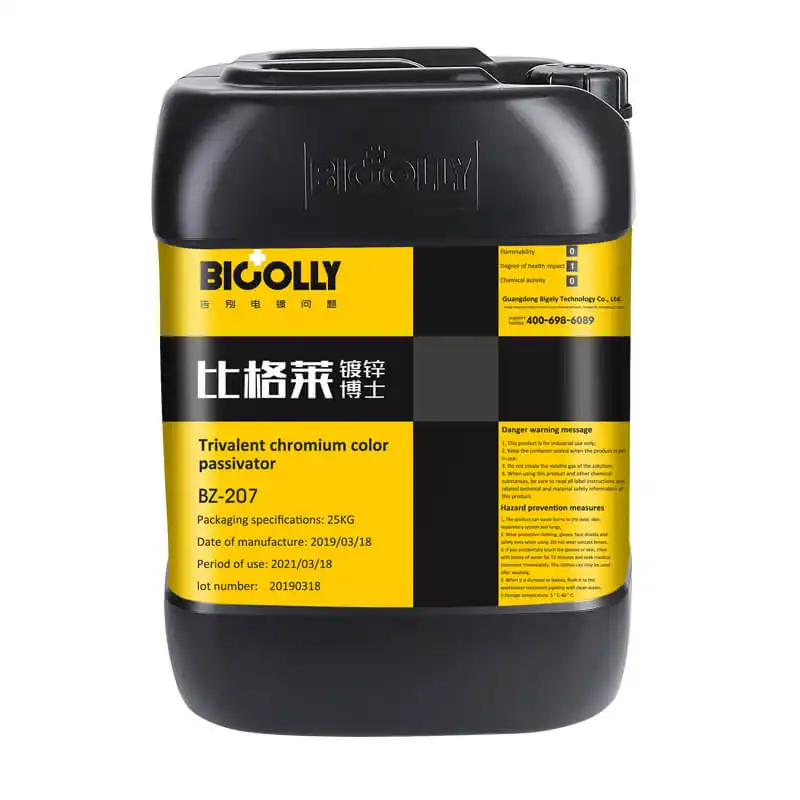 Trivalent chromium color zinc passivator